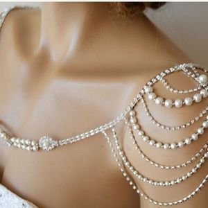 Bridal Epaulette, Shoulder Jewelry, from Etsy
